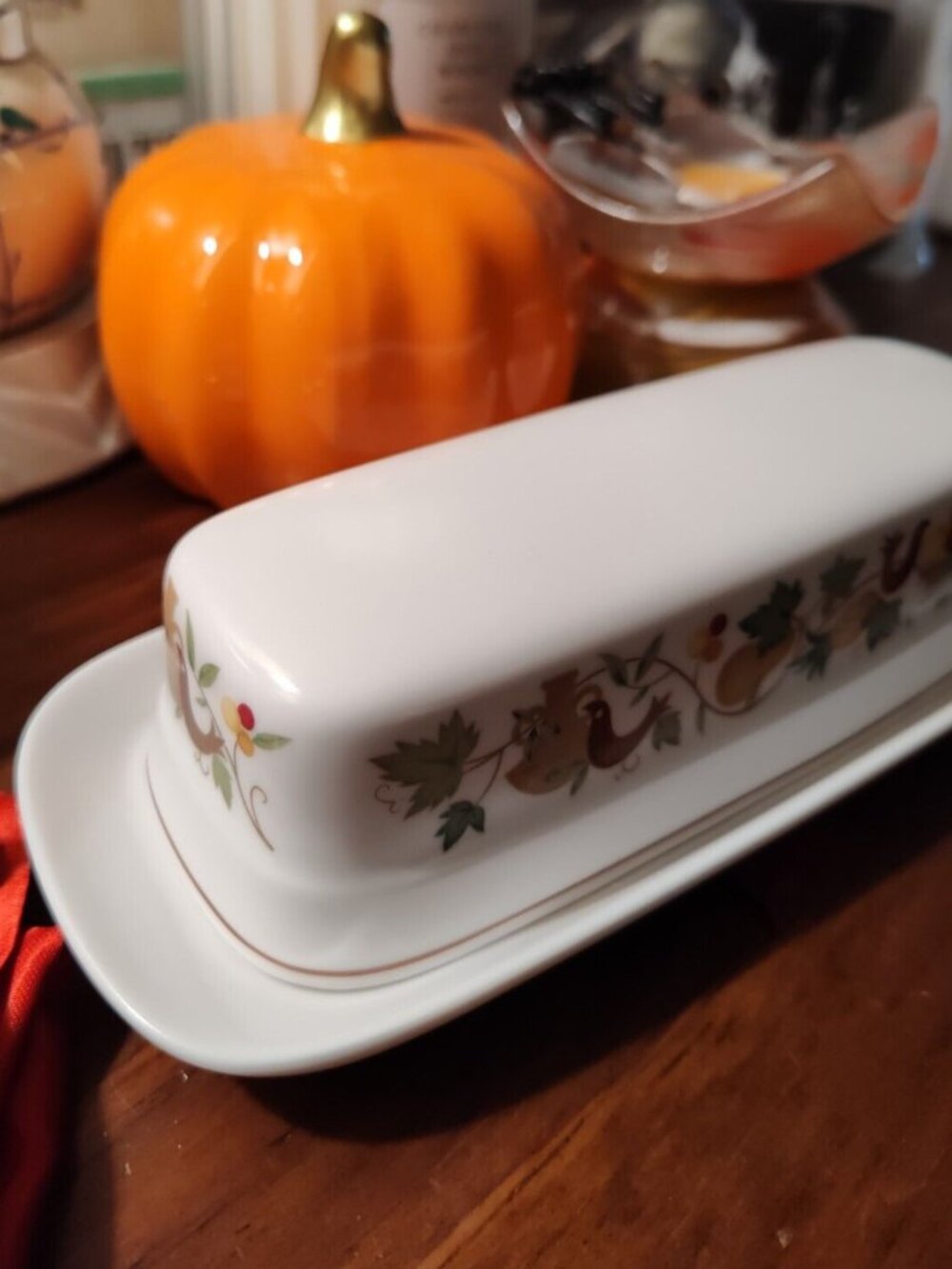 Noritake Progression Homecoming 1/4lb Covered Butter Dish Japan Retired